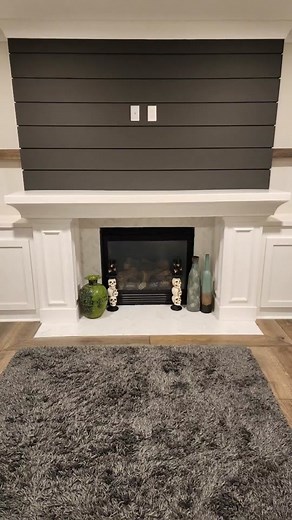 Curved TV installed above fireplace. #rsisecurity #michigan #rsi #fyp #foryourpage #legendsaremade #hangtvonwall #hangtv