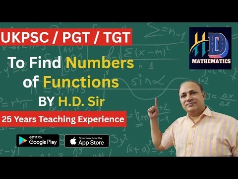 ukpsc lecturer maths class /PGT TGT maths all state //to find number of functions one one ,onto