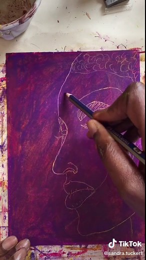 Don’t know what this technique is called but I remember learning it in school #crayons #layers #scratch #drawing