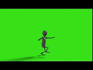 Alien Dancing - green screen