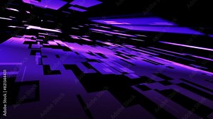 Futuristic high-tech animation. Concept of data transmission in cyberspace. Scientific and technical background. Matrix. Binary code. Big data visualization. 3D rendering. Abstract animation 4K.