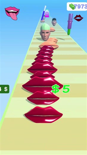 Lips Stack Run Master Game #102 #lipstick #shorts #games