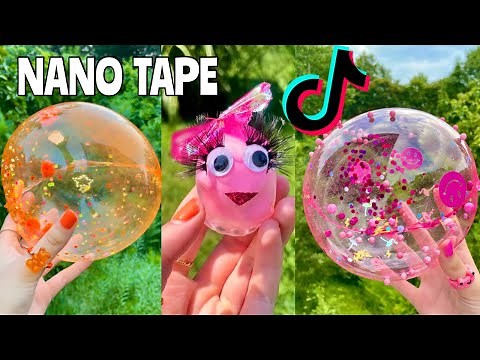 DIY NANO TAPE BALLOON & NANO TAPE SQUISHY Craft! 😱🫧 How to Make a Nano Tape Bubble Compilation