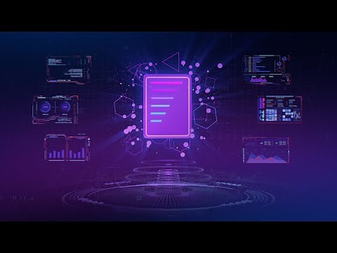 Cyberpunk Futuristic File Icon Background video | Footage | Screensaver