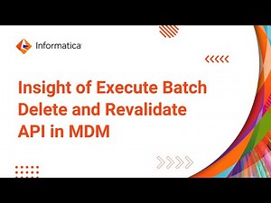 Insight of Execute Batch Delete and Revalidate API in MDM