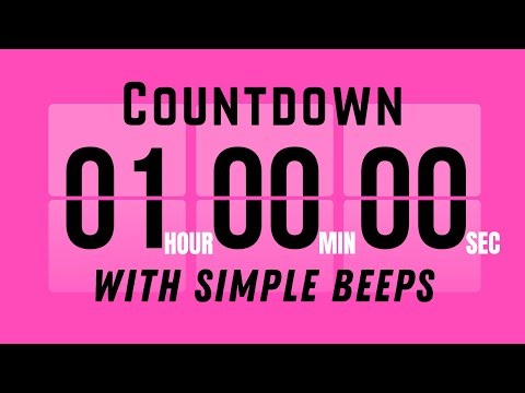 1 Hour Flip Clock Countdown Timer ⏳ Realistic Flip Sounds | Simple Beeps + Start & End Alerts