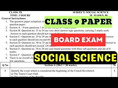 Class 9 Annual Exam Social Science Question Paper || Cbse Sample Paper 2025-26