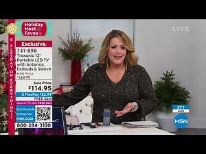 Trexonic 12" Ultra Lightweight Portable LED TV with Ante...