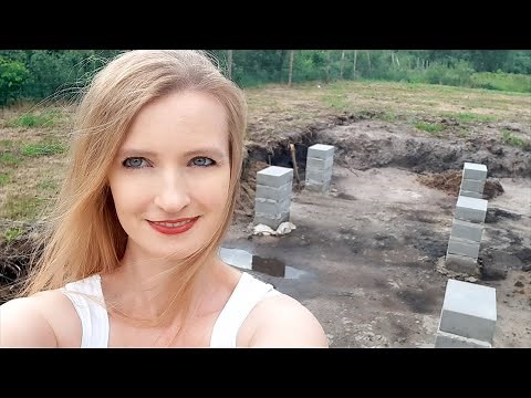 Fundament z bloczków betonowych - pod domek letniskowy lub budynek gospodarczy