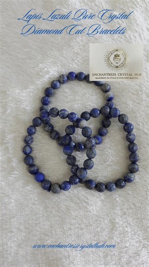 Lapis Lazuli Pure Crystal Premium Diamond Cut Bracelets 🤍