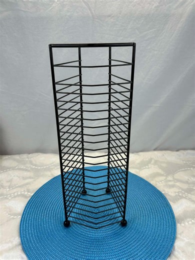 Vintage Black Metal CD Rack, Compact Storage Tower, Music Record Holder for Home or Office, Retro Minimalist Decor, Modern Chic Design - Etsy