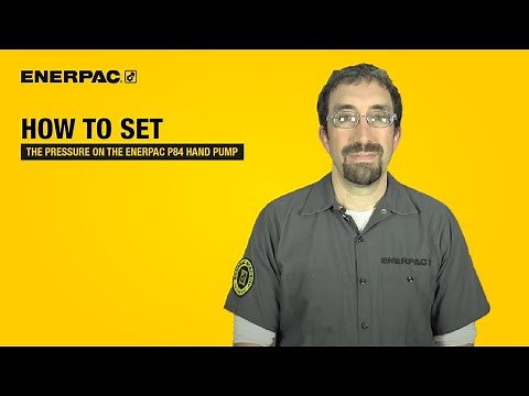 How to Set the Pressure on the Enerpac P84 Ultima Steel Hydraulic Hand Pump | Enerpac