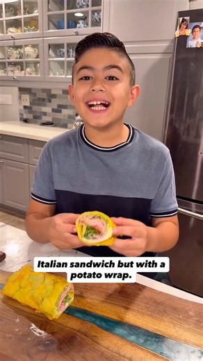 Cooking With Evan on Instagram: "Potatoe wrap sandwich. This was an awesome substitute for bread. We wanted a creative way to use these versatile potatoes from.@tastefulselections so we decided to use them and try the viral potato wraps. For this specific video we used the Potatoes Your Way™ Zesty Italian Herb Potatoes. They’re very versatile to use on whatever you want. We simply cut them into ultrathin slices safely, layer them on top of grated Parmesan and topped them off with cheddar. Bake i