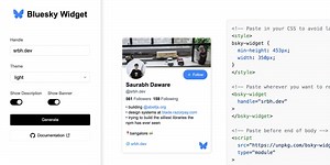 I made a Profile Card Widget for Bluesky 🦋