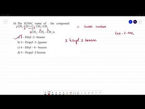The IUPAC name of the compoundCH3–CH = C– CH2–CH3CH2 – CH2 – CH3 is