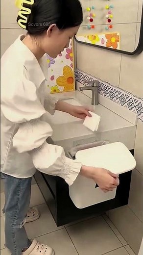 Smart Wall Mounted Trash Can 🚮 | Touchless Kitchen & Bathroom Solution #3834 ‪@sovorsgadget‬