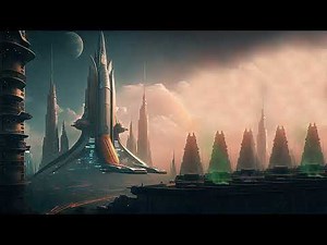 4K Futuristic Space City Sci-Fi Ambience for Study, Sleep, and Inspiration