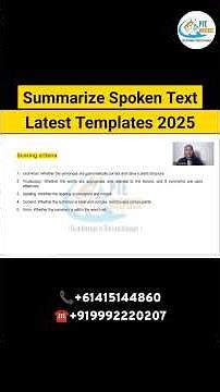 Summarize Spoken Text 🔊 | Latest PTE Templates 2025 | Score Booster Tip 🚀