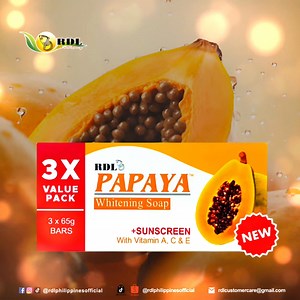 Experience total skin care with RDL Papaya Whitening Soap plus Sunscreen, now available in a Value Pack! Save money while enjoying the benefits of natural papaya extract and essential vitamins. This soap gently exfoliates, brightens, and helps protect your skin from harmful UV rays, revealing a smoother, more youthful complexion. Get more value and radiant, healthy skin with every use! 𝗦𝗵𝗼𝗽 𝗛𝗲𝗿𝗲: Shopee: https://shopee.ph/rdlphilippinesofficial TikTok Shop: https://www.tiktok.com/@rdlphi