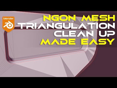 NGON mesh TRIANGULATION clean up made easy - Blender tutorial