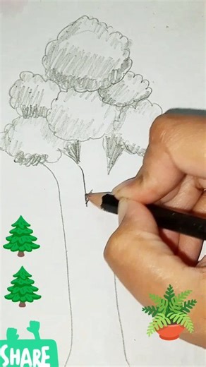 Easy tree drawing tutorial step by step  #viral #reels #reelsvideo #art #drawing | Crafts & Entertainment | Facebook