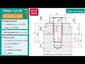 #vekythuat #engineeringdrawing | BÀI TẬP _ MỐI GHÉP VÍT
