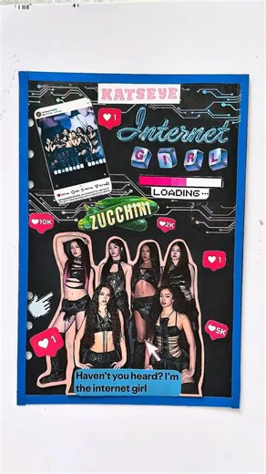 KATSEYE - Internet Girl | ASMR scrapbooking | Journaling | Crafting #scrapbooking