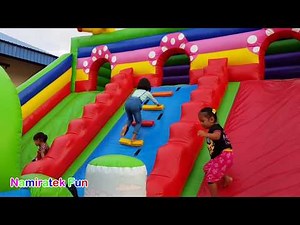 anak naik Odong Odong istana rumah balon anak mainan anak perosotan inflatable ballon bounce house