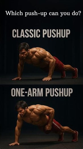 👉 Which push-up can you do? Classic vs One Arm 💪 #pushups #fitsperms