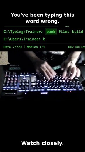 Can You Type This Word Correctly? (bank)