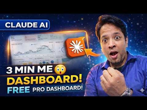 How to Create Dashboard in 3 Minutes using FREE Claude AI | Step by Step | (No Code)