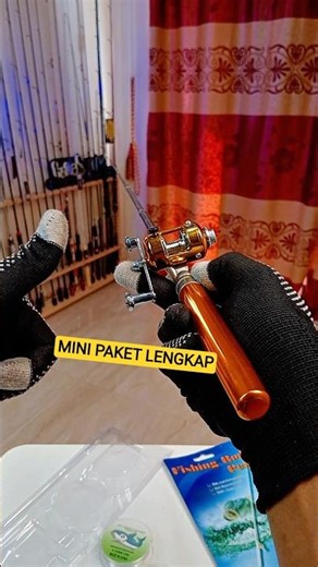 Review of the mini pen-shaped fishing rod package #fishing #basic fishing #wild fishing #fishing ...