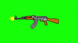 Download AK-47 Gun 2D Game Weapon 2D Animation Green Screen for free