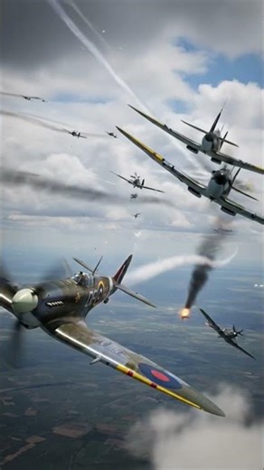 In air dog fight #ww2history #ww2 #worldwar2 #history #aviation #lestweforget #fallensoldiers #raf