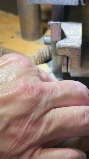 Reese Weiland cutting the scales for a custom Wolverine Automatic in progress for WBKC.