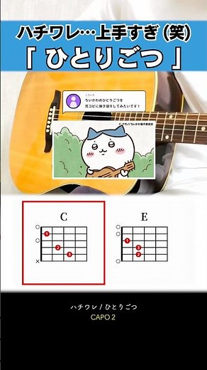 ギターテクが上手すぎる…『ハチワレ（ちいかわ）：ひとりごつ』