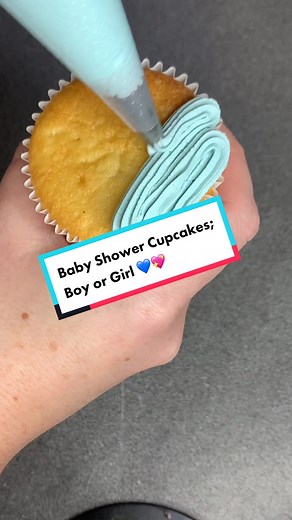 Decorating Baby Shower Cupcakes with Pink and Blue Theme | Debbie Bakes