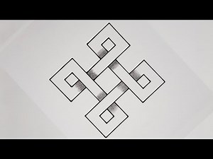 Endless Knot Drawing Tutorial || Celtic Knot Drawing || How To Draw Simple & Easy Endless Knot ||