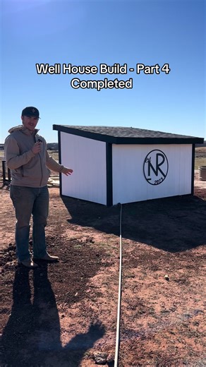Well house build part 4! It’s just about 100% completed and we finally have our well insulated for winter. #wellhouse #diyproject #construction #ranch #shed