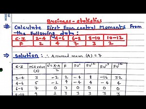 Unveiling the Secrets of Central Moments in Statistics || Raw moments || first four central moments