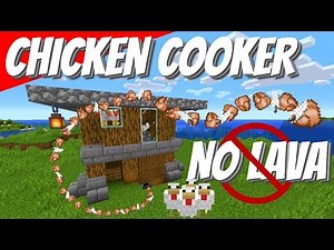 How to make a Minecraft Chicken Cooker Farm: Minecraft Chicken Farm Tutorial NO LAVA (Avomance 2019)