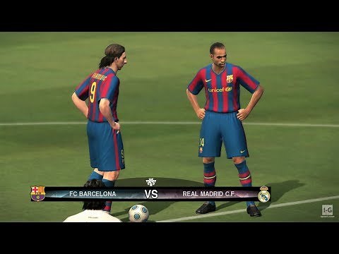 Pro Evolution Soccer 2010 - FC Barcelona vs Real Madrid Gameplay (720p60fps)