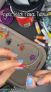 Come learn how to bead a flower into your pattern Peyote Stitch style 🙌🏽💖 #peyotestitch #flowers #yoshisnativecreations #beadedjewelryinfluencer #nativebeadwork #tutorialvideo #tutorial #beadingtutorial #oneatatime | Yoshi’s Native Creations