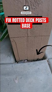 Replacing rotted deck posts base #homeimprovement #deck #diy
