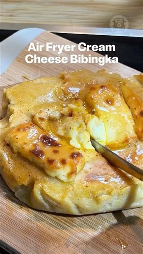 Easy Air Fryer Cream Cheese Bibingka Recipe | Cheesy Loaded Bibingka #pinoy #cooking #recipes #asmr