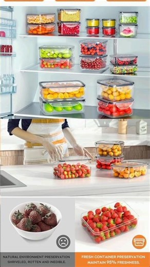 40 PCS Food Storage Containers with Lids #shorts #amazon #kitchen