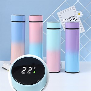 [Hot Item] Promotional Business Leakproof Stainless Steel Tumbler Digital Vacuum Flasks Infuser Smart Bottle