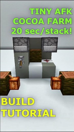 Tiny & Fast AFK Cocoa Farm | Minecraft Build Tutorial
