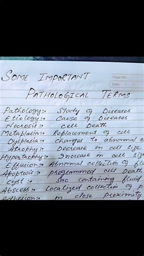 6.8K views · 97 reactions | Some important pathological terms #terminology #pathology | Medicophillic Hub 19 | Facebook