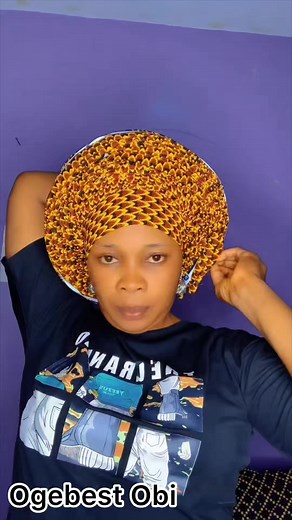 383K views · 14K reactions | The easiest Ankara head wrap tutorial | Ogebest Obi | Facebook